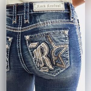 Rock Revival Jeans Size 25/32 Worn Once Star Style